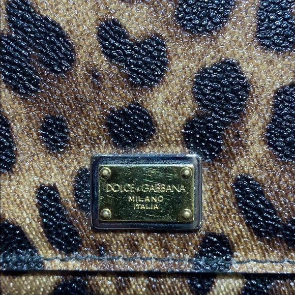 Dolce & Gabbana Tri-Fold Wallet Leopard Print - Picture 2 of 5